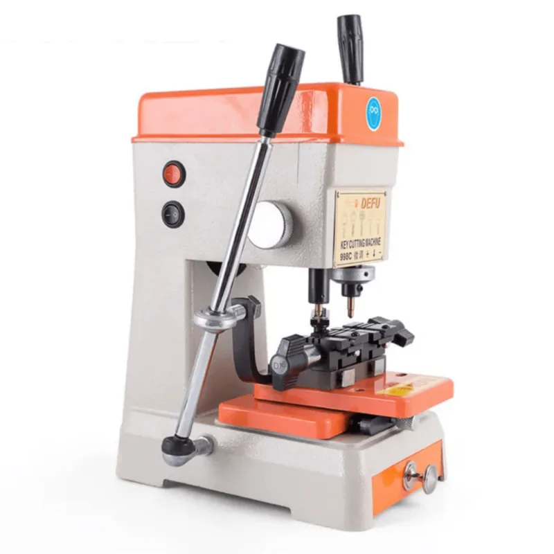 Máquina de Punto DEFU con Calibrador y Kit de Cortadores - Cortador de llave Defu 998C, máquina de recolección de bloqueo eléctrico para hacer llaves