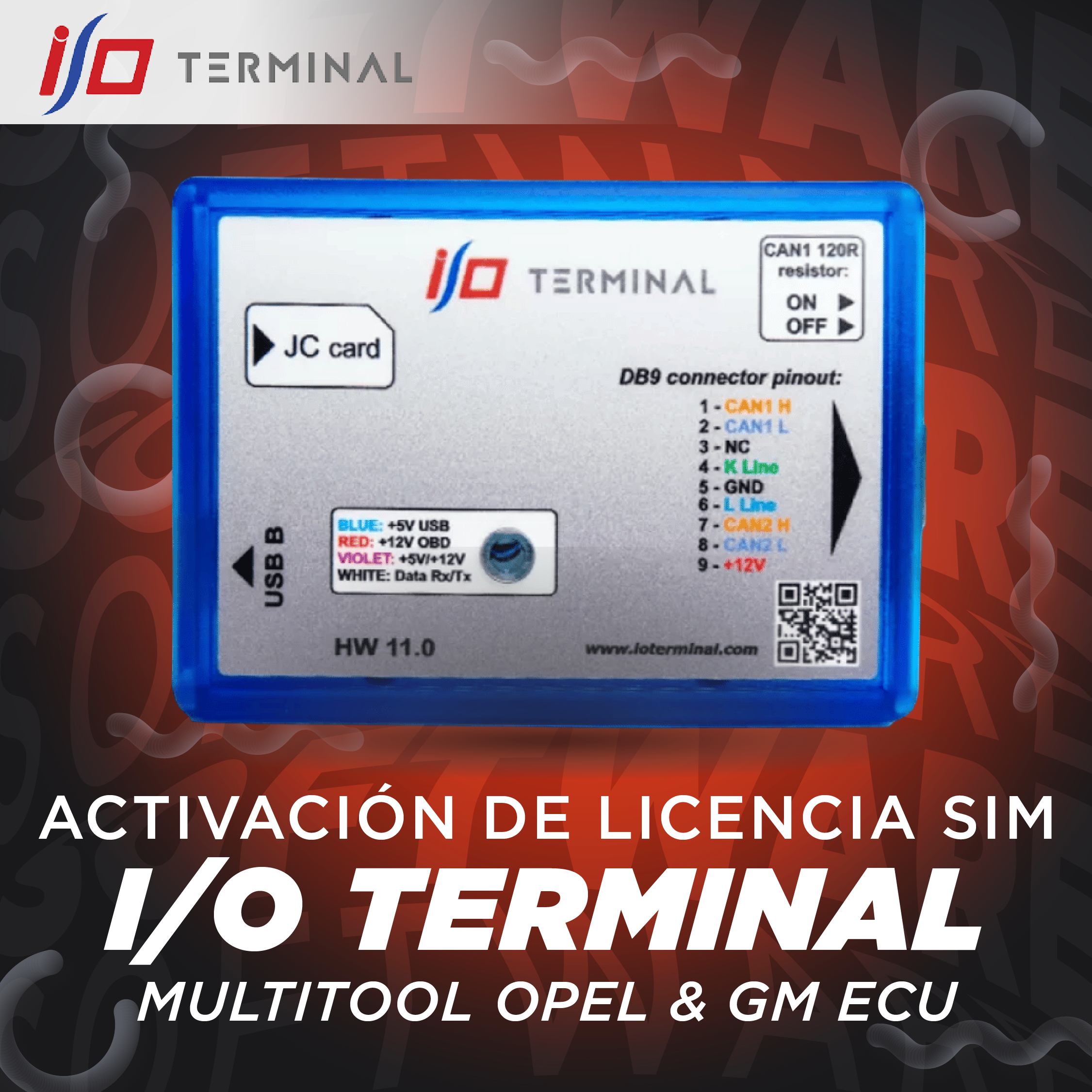 I/O Terminal MULTITOOL OPEL & GM ECU Activation – Licencia SIM para Programación de ECU